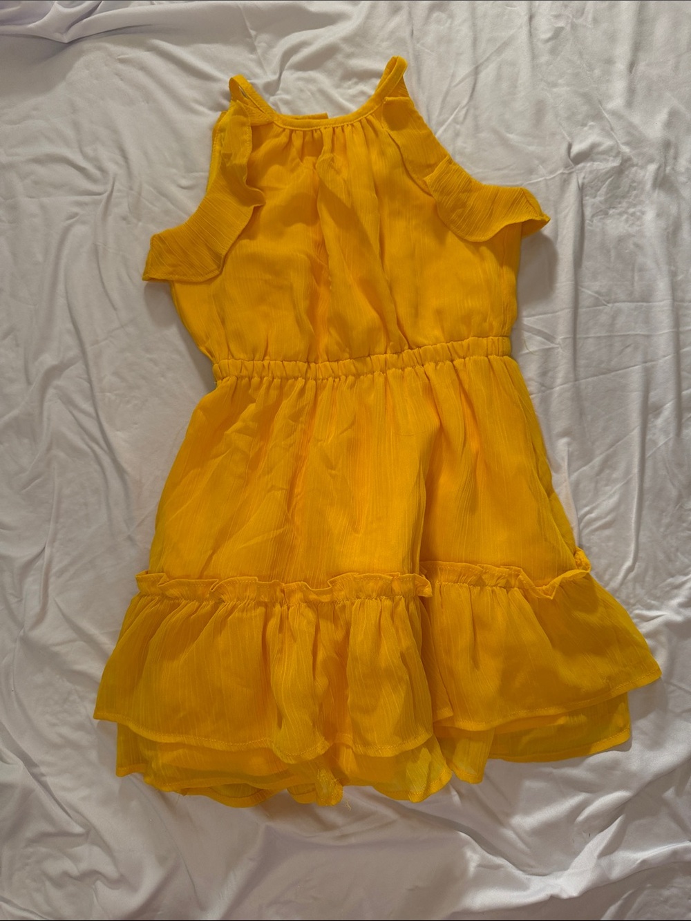 Janie and Jack Sunburst Yellow Ruffle Dress